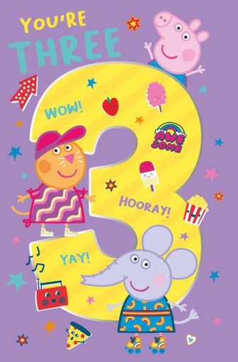 Picture of YOURE THREE PEPPA PIG CARD